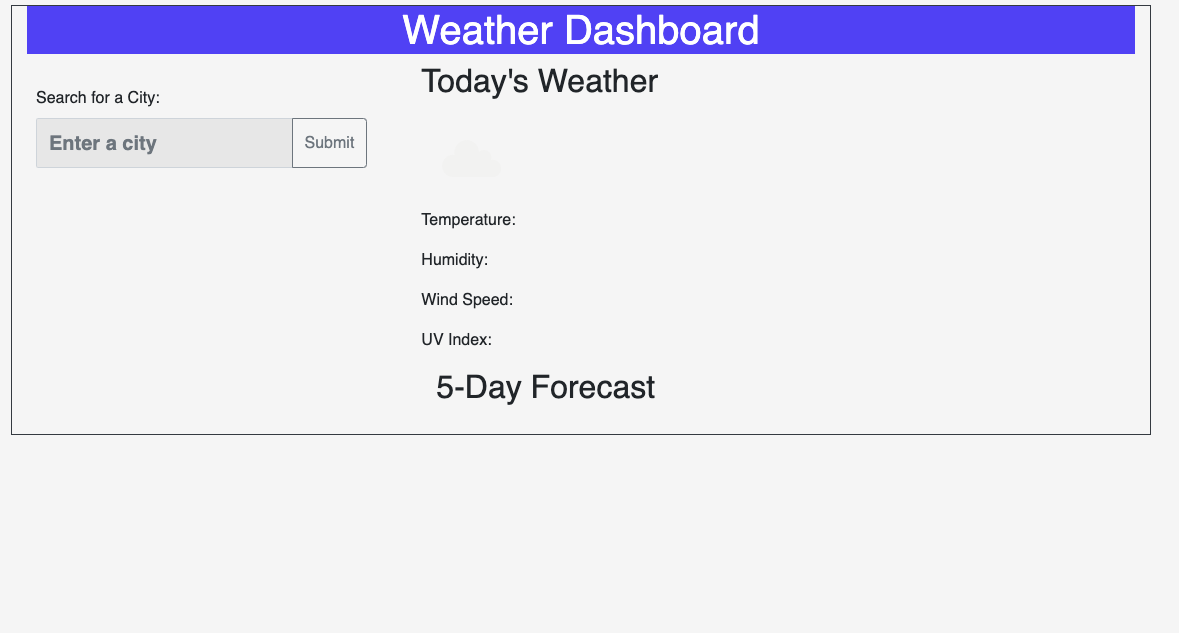 Weather Dashboard